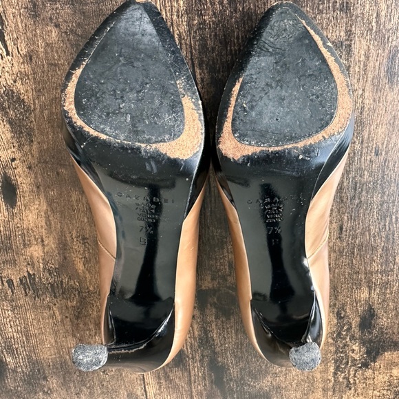 Casadei Shimmer Gold & Black Two Tone Pump Heels - Picture 10 of 16